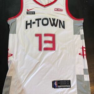 Nike NBA James Harden Jersey - White red and Black